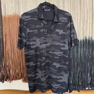 Black camo print Travis Mathew polo; perfect condition